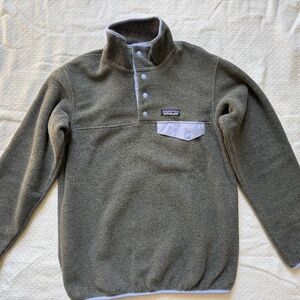 Patagonia Synchilla Lightweight Snap-T Fleece Pullover - Gray/Lavender